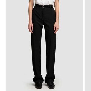 ARGENT Straight Leg Black Trouser in Seasonless Wool